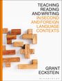"TEACHING READING AND WRITING IN SECOND AND FOREIGN LANGUAGE CONTEXTS" von Grant Eckstein. Holzpuzzle-Teile.