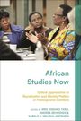 "African Studies Now; Critical Approaches to Racialization and Identity Politics in Francophone Contexts; Bücher diskutierende Menschen."