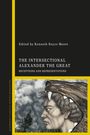 "THE INTERSECTIONAL ALEXANDER THE GREAT", Buchcover, dunkler Hintergrund, antikes Profil mit Löwenkopf-Helm.