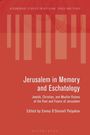 Titel: "Jerusalem in Memory and Eschatology". Rote Hintergrundfarbe mit vertikalen Balken im oberen Bereich.