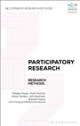 "Participatory Research", Autorenliste, Linienmuster, "Bloomsbury Research Methods", NCRM-Logo, klarer, moderner Stil.