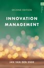 SECOND EDITION, INNOVATION MANAGEMENT, JAN VAN DEN ENDE. Unscharfer grüner Hintergrund mit goldenen Lichtern unten.