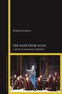 Oben: Richard Jenkyns. Mitte: THE PATH FROM AULIS - A STUDY OF AESCHYLUS' ORESTEIA. Unten: Menschen in Kostümen mit Masken.
