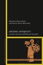 Text in der Mitte: "ABUSING ANTIQUITY? CLASSICS AND THE CONTEMPORARY FAR RIGHT". Illustration: Figur mit Schild.