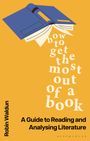 Titel: "how to get the most out of a book". Orange Hintergrund, blaues Buch darüber. Autor: Robin Waldun.