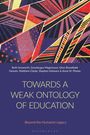 "Towards a Weak Ontology of Education. Beyond the Humanist Legacy." Abstrakte geometrische Illustration mit leuchtenden Farben.