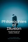 „Philosophies of Illusion: An Anthology of Unreal Worlds“. Eine Person steht in einer nebligen, bläulichen Umgebung.
