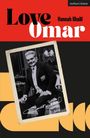 Text: "Love Omar" und "Hannah Khalil". Schwarz-weißes Foto eines Mannes in Anzug mit Auszeichnungen, vintage Stil.