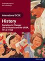 International GCSE History: Societies in Change. Illustration von Kindern und einem Mann in Uniform.