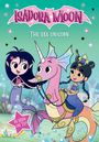 "Isadora Moon: The Sea Unicorn" steht oben. Eine Meerjungfrau und ein Mädchen reiten auf einem rosa See-Einhorn.