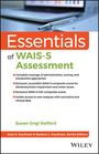 "Essentials of WAIS-5 Assessment" von Susan Engi Raiford. Liste von Buchinhalt und ein Tisch mit Laptop und Notizbuch.