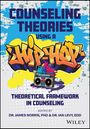 Text: "Counseling Theories Using a Hip-Hop Theoretical Framework in Counseling." Graffiti-Stil mit einem bunten Boombox-Design.