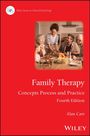 Wiley Series in Clinical Psychology. "Family Therapy" von Alan Carr. Familie am Tisch mit Essen.