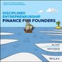 „Disciplined Entrepreneurship Finance for Founders“, Piratenschiff auf See mit Eisbergen, blaue und schwarze Schrift.
