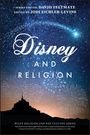 Text: "Disney and Religion." Unter einem funkelnden Sternenhimmel mit einem Schloss-Silhouette und Feuerwerken.