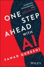 "One Step Ahead with AI" von Fawad Qureshi. Roter und blauer Hintergrund mit Schaltkreismuster. Logo von Wiley.