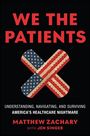 "WE THE PATIENTS" steht oben. Zwei Pflaster in amerikanischen Flaggenfarben überkreuzt auf schwarzem Hintergrund.