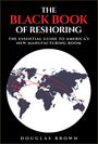 Titel: "The Black Book of Reshoring". Untertitel: "The Essential Guide to America's New Manufacturing Boom". Autor: Douglas Brown. Karte mit roten Pfeilen.