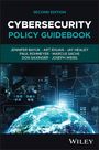 "Second Edition: Cybersecurity Policy Guidebook" mit Namen von Autor*innen. Globus und digitale Elemente im Hintergrund.