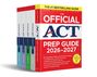 "THE OFFICIAL ACT PREP GUIDE 2026-2027" in großen roten Buchstaben, mehrere Bücher.
