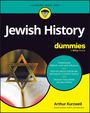 "Jewish History for Dummies." Gelb-schwarzes Design. Davidstern über Buchseite. Autor: Arthur Kurzweil.