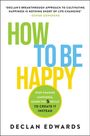 „HOW TO BE HAPPY“ in großen bunten Buchstaben. „Stop chasing happiness...“ in einem grünen Kreis darunter.