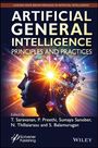 „ARTIFICIAL GENERAL INTELLIGENCE: PRINCIPLES AND PRACTICES“. Profil eines Kopfes mit leuchtenden geometrischen Formen.