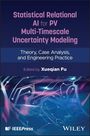 Buchtitel über statistische Relationale KI für PV und Modellierung. Herausgeber: Xueqian Fu. Futuristisches, technisches Design.