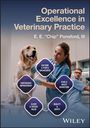 Ein Hund wird von einer Tierärztin gestreichelt. Neben ihr sind fünf Begriffe in Rauten: "Culture & People Engagement", "Flow & Waste Reduction", "Quality & Safety", "Client & Patient Value", "Continuous Improvement".