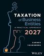 „TAXATION for Business Entities: A Practical Approach 2027“ steht in großen Buchstaben. Schachfigur und $-Zeichen.
