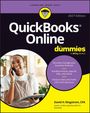 "Learning Made Easy, 2027 Edition. QuickBooks Online for dummies. David H. Ringstrom, CPA. Frau mit Tablet telefoniert."