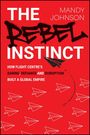 „THE REBEL INSTINCT“, „MANDY JOHNSON“, Papierflieger auf rotem Hintergrund symbolisieren Rebellion und Innovation.