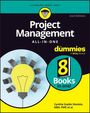 "Project Management ALL-IN-ONE for dummies, 8 Books in one!" zeigt einen Stuhlkreis um eine Glühbirne.