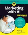Marketing with AI for dummies. Bild: Frau betrachtet Diagramme auf einem Bildschirm. Autor: Shiv Singh.