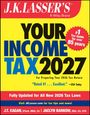 „YOUR INCOME TAX 2027“ in großer Schrift, obere Ecke: „#1 Tax Guide for over 85 years“. Gelbes und rotes Cover.