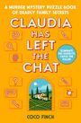 Titel: "Claudia Has Left The Chat". Untertitel: "Eliminate the Suspects, Catch the Killer". Illustration: Landschaft mit Villa.