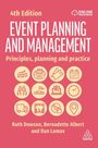 „4th Edition EVENT PLANNING AND MANAGEMENT“, darunter Icons: Wimpel, Stadion, Notizblock, Kalender, Personen.