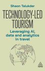 Text: „Shaon Talukder, Technology-Led Tourism, Leveraging AI, data and analytics in travel.“ Illustration: Weltkarte aus Netzwerken.