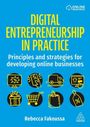 "Digital Entrepreneurship in Practice" und darunter Prinzipien und Strategien für Online-Geschäfte. Neun gelbe Icons.