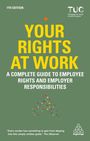 "YOUR RIGHTS AT WORK" steht in großen gelben Buchstaben. Oben links steht "7TH EDITION". Ein buntes Pfeilmuster ziert die Mitte.