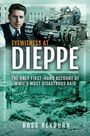 „Eyewitness at Dieppe“ – Buchcover mit Soldaten, Panzer und Mann im Anzug. Autor: Ross Reyburn.