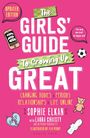 Buchtitel: "The Girls' Guide to Growing Up Great". Pinker Hintergrund, Illustrationen: Handy, Teddybär, Fußball, Herz.