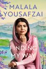 "Malala Yousafzai" und "Finding My Way." Illustration: Frau im rosa Hijab vor einer aquarellierten Landschaft.