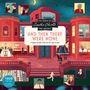 Text: "THE WORLD OF Agatha Christie THE NOVELS AND THEN THERE WERE NONE A jigsaw puzzle with over 40 clues to spot."  
Illustration: Ein Herrenhaus mit Figuren in verschiedenen Räumen.
