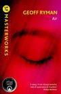 „GE﻿OFF RY﻿MAN, Air, SF MASTERWORKS.“ Rotes Porträt mit geschlossenen Augen, Zitat von Kirkus Reviews.