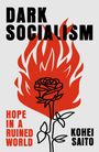 „DARK SOCIALISM“ oben, „HOPE IN A RUINED WORLD“ links, „KOHEI SAITO“ rechts. Illustration: Rose in Flammen.
