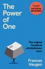 "The Power of One", "The original Facebook whistleblower story", Frances Haugen. Eine Figur trägt eine große "Ctrl"-Taste.