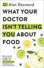 Titel: "WHAT YOUR DOCTOR ISN'T TELLING YOU ABOUT FOOD". Obst- und Pillenabbildungen ergänzen das Cover.