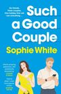 "Such a Good Couple" von Sophie White. Illustration: Eine Frau in gelbem Kleid, ein Mann mit Smartphone, blauer Hintergrund.