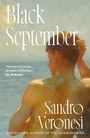 "Black September", Zitat von Ian McEwan, "Sandro Veronesi", Illustration: Rücken eines Mannes am Meer.